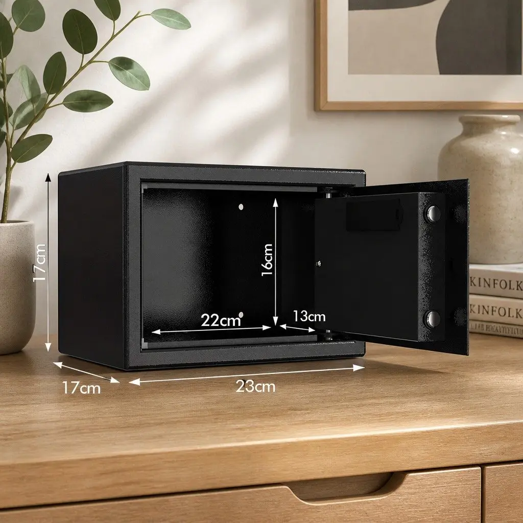 Digital Safe Steel 17cm x 23cm x 17cm Black