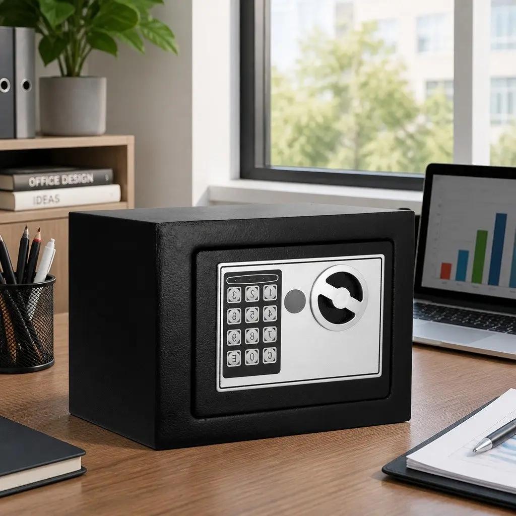 Digital Safe Steel 17cm x 23cm x 17cm Black