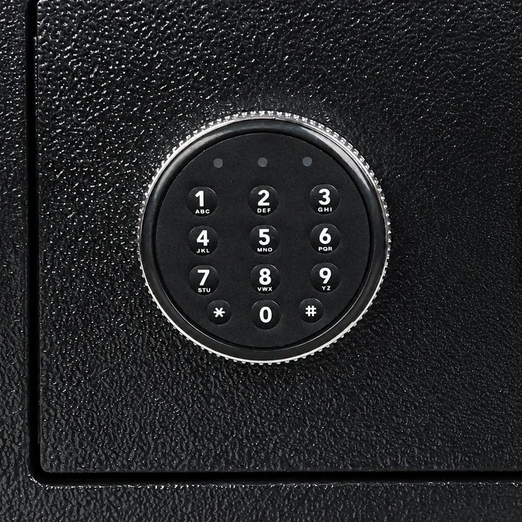 Digital Security Safe Box Steel 30cm x 31cm x 20cm Black 8.1L
