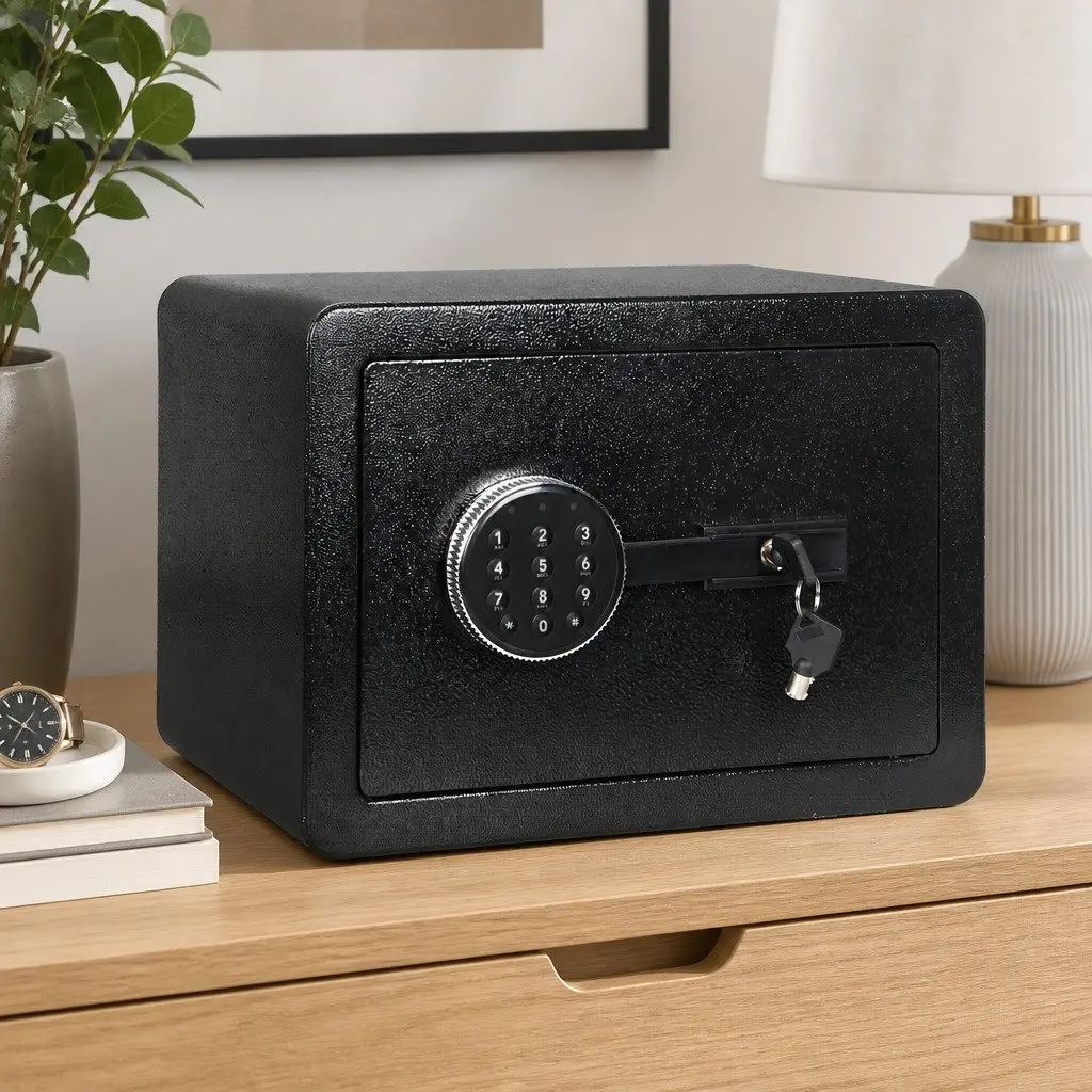 Digital Security Safe Box Steel 13.8L Black