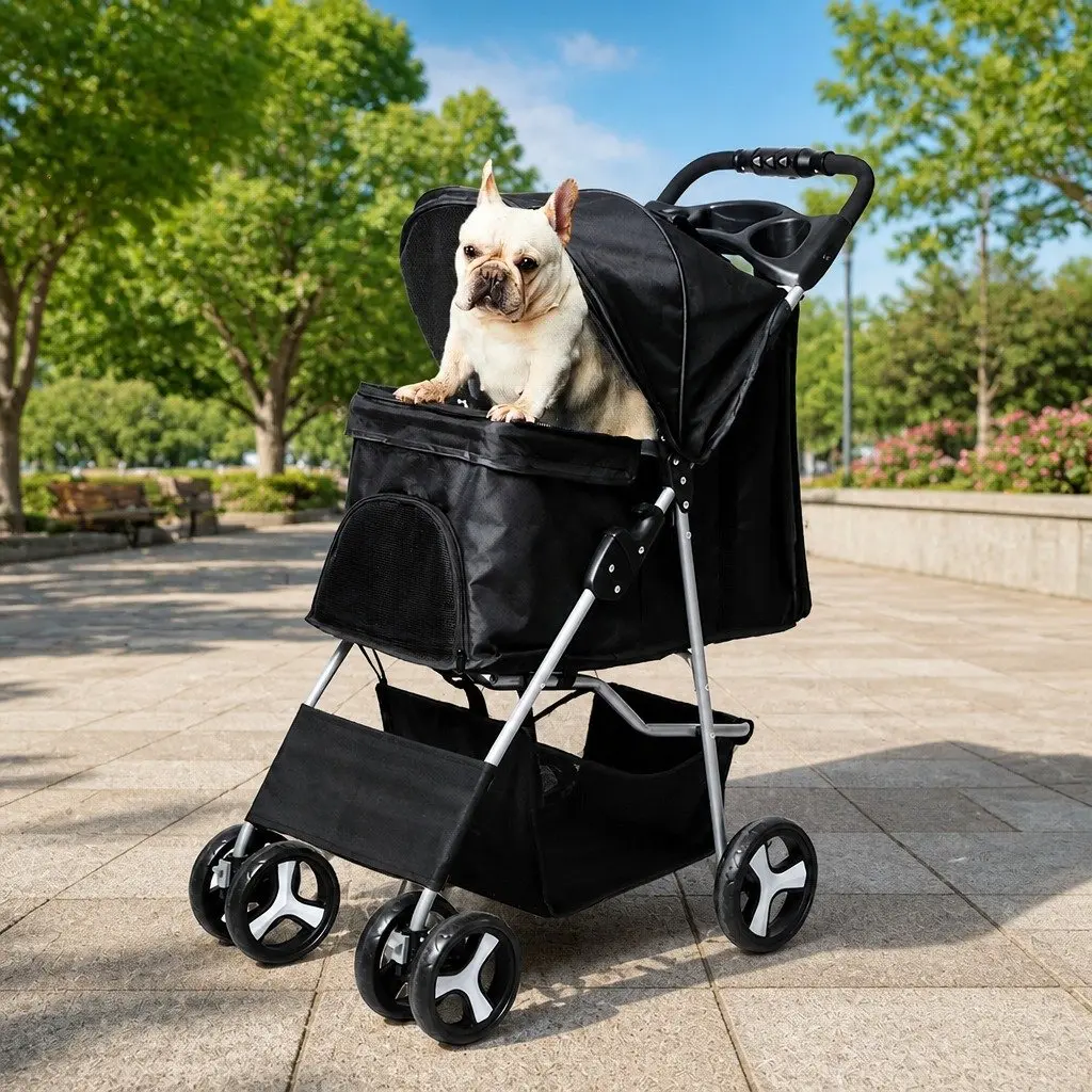 4-Wheel Pet Stroller for Dogs and Cats