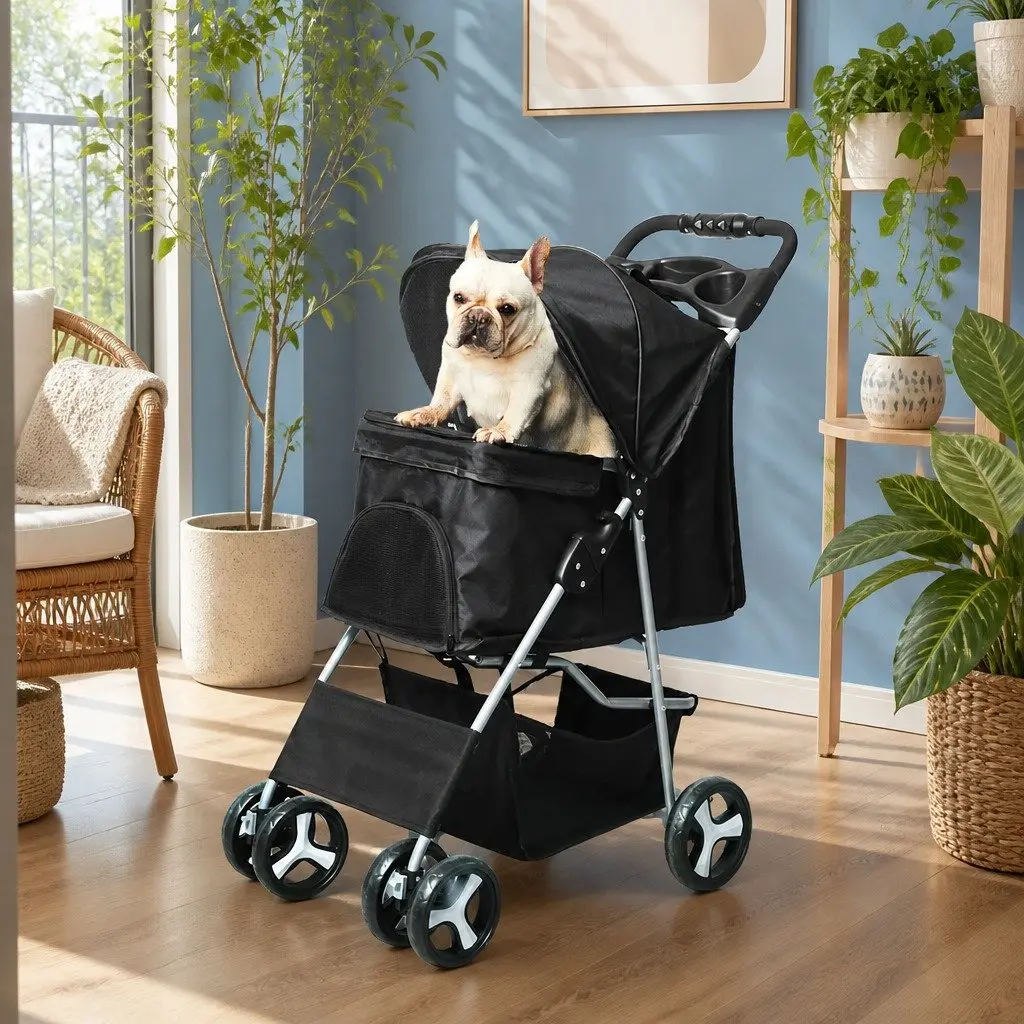 4-Wheel Pet Stroller for Dogs and Cats