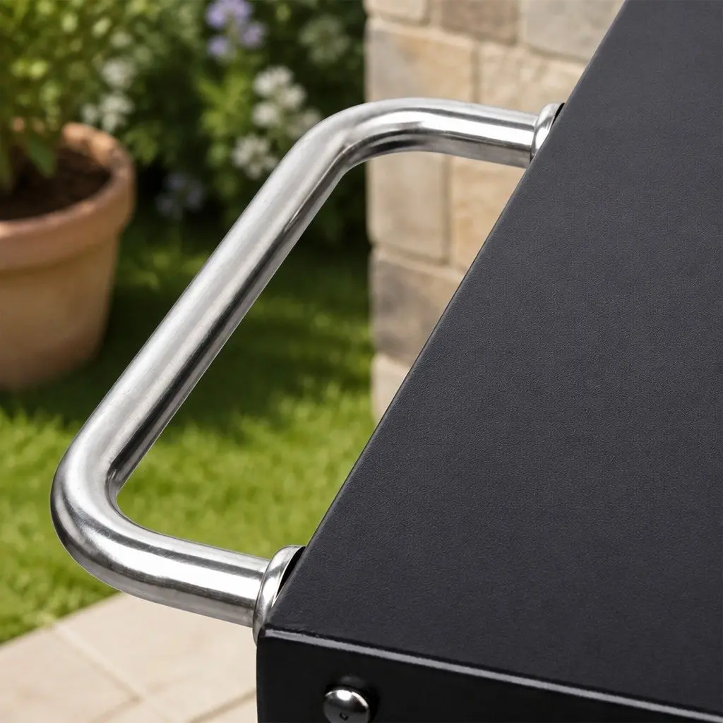 Outdoor Kitchen Cart Iron 97cm x 56cm x 76cm Black
