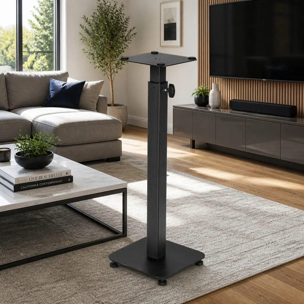 Speaker Stand Steel Adjustable 70-117cm Black 2pcs