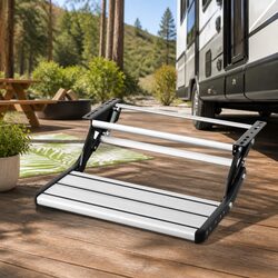 Folding RV Entry Stair with Non-Slip Aluminium Design