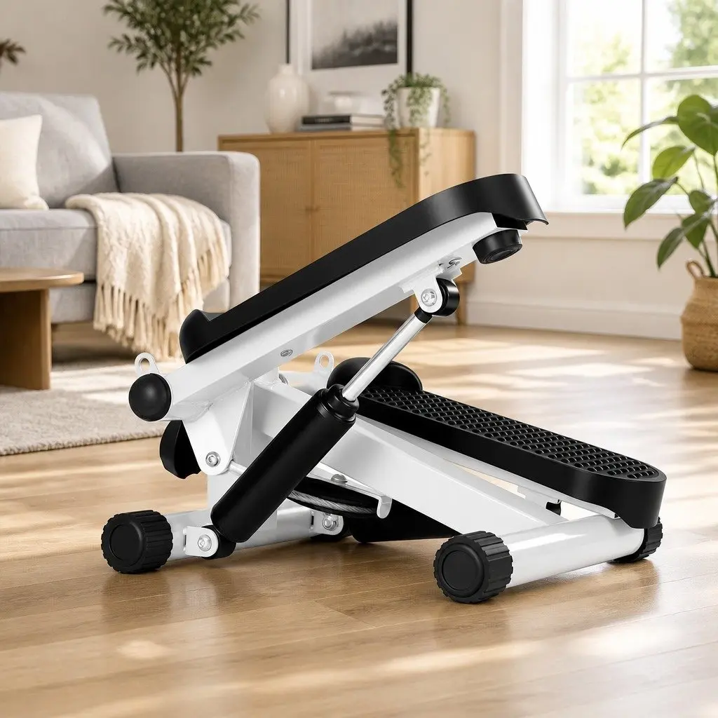 Mini Stepper Steel ABS Black Compact Home Workout