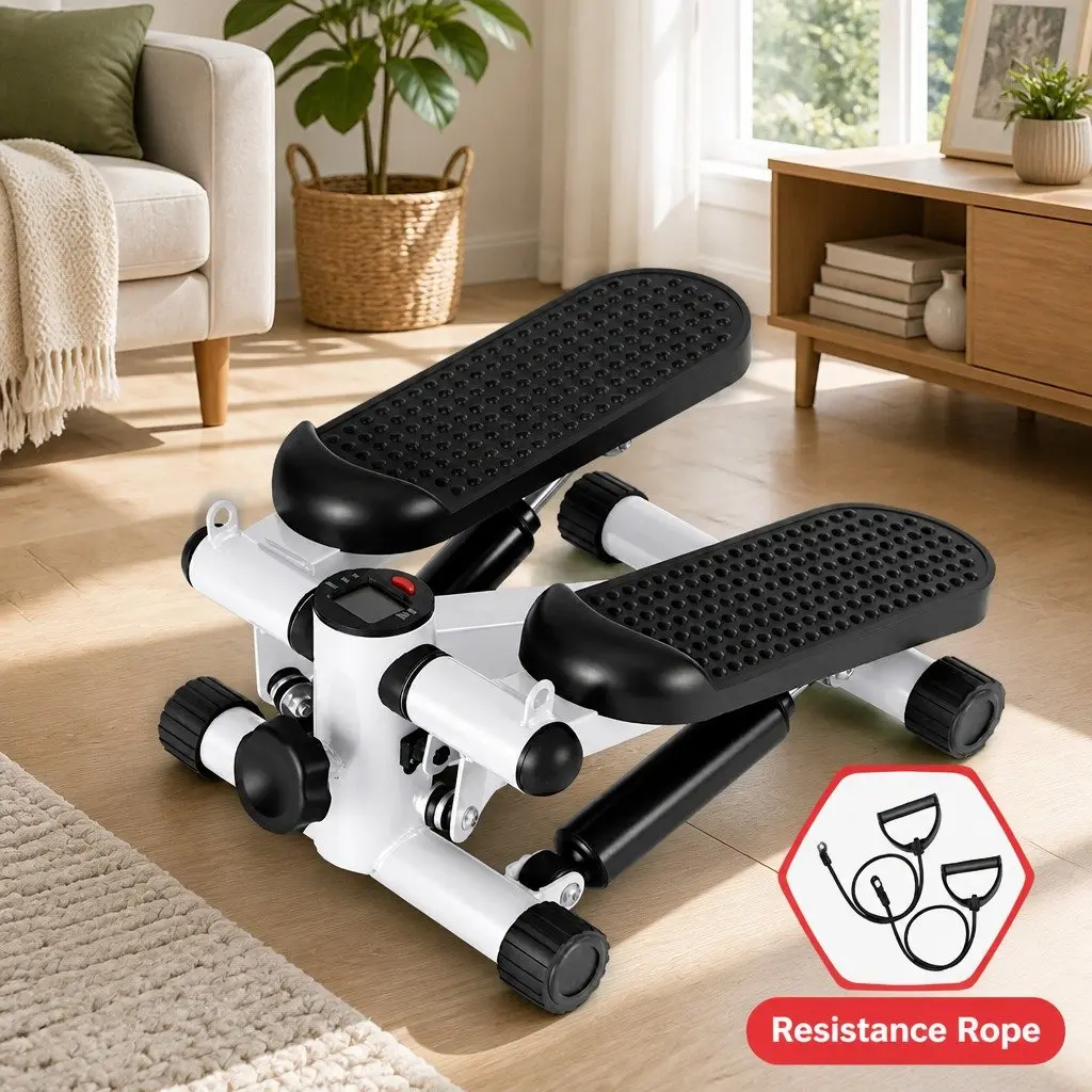 Mini Stepper Steel ABS Black Compact Home Workout