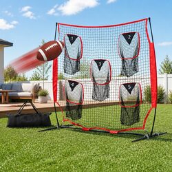 1.8m Portable Soccer Goal Rebounder with 5 Target Pockets