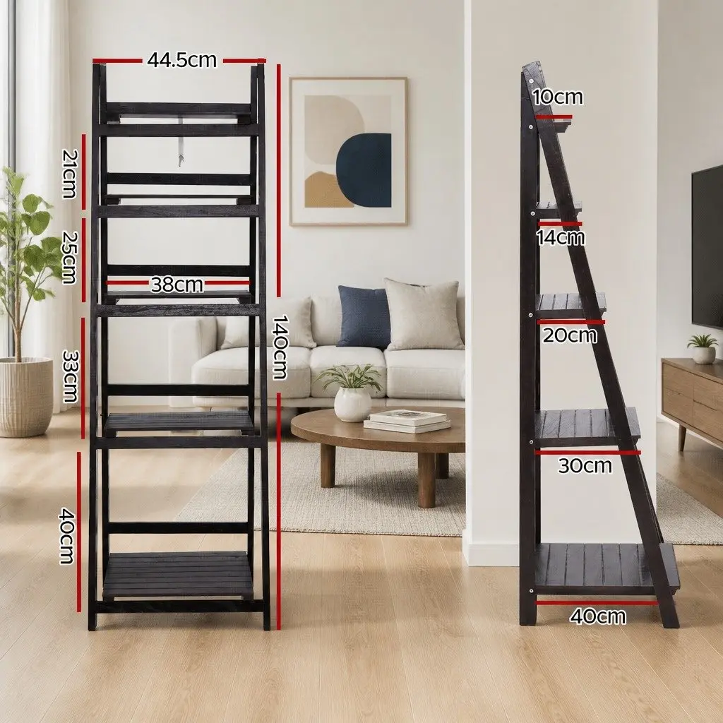 5-Tier Ladder Shelf for Corner Spaces