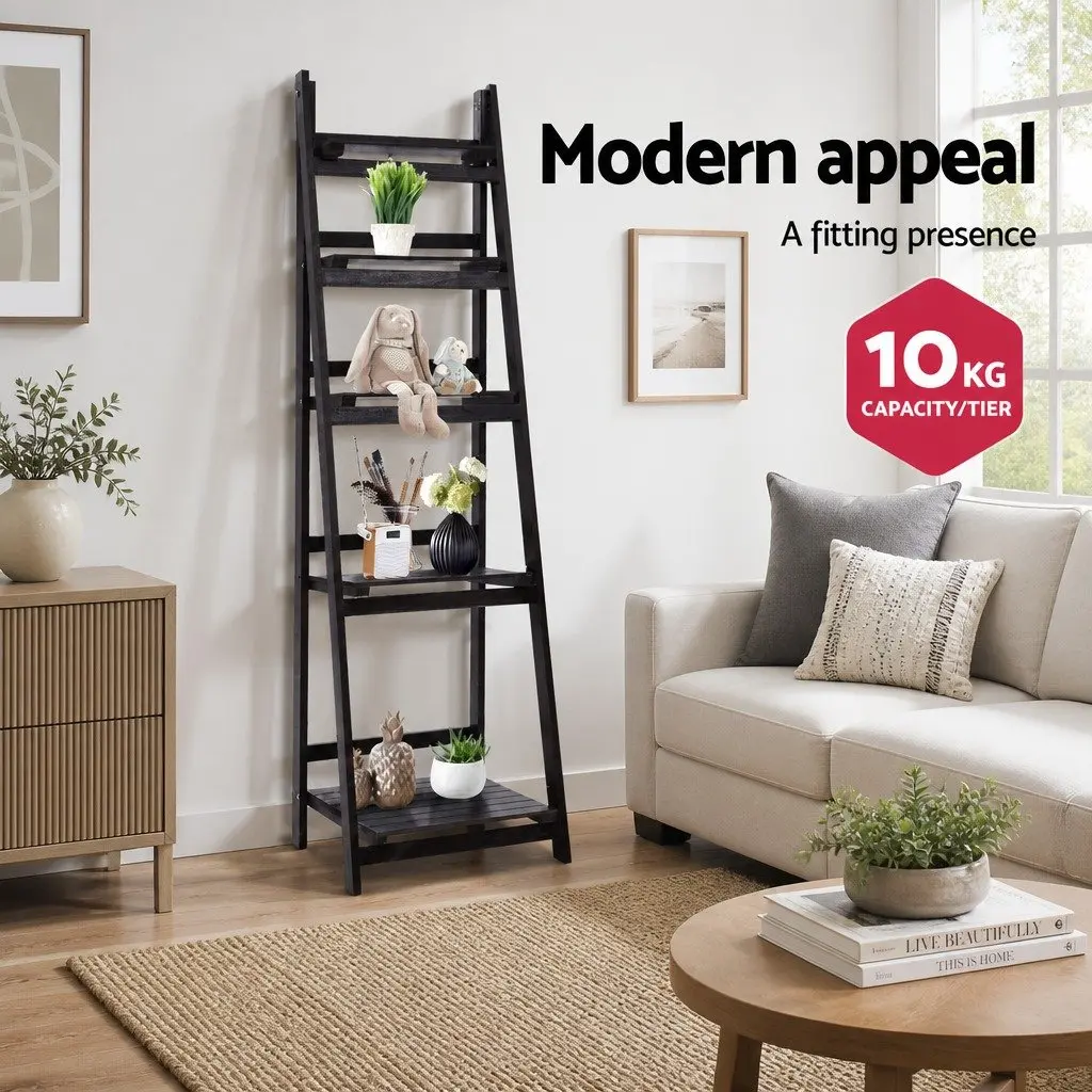 5-Tier Ladder Shelf for Corner Spaces