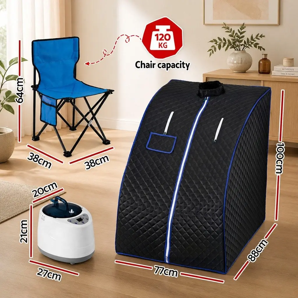 Portable Steam Sauna Tent with 1000W Steamer