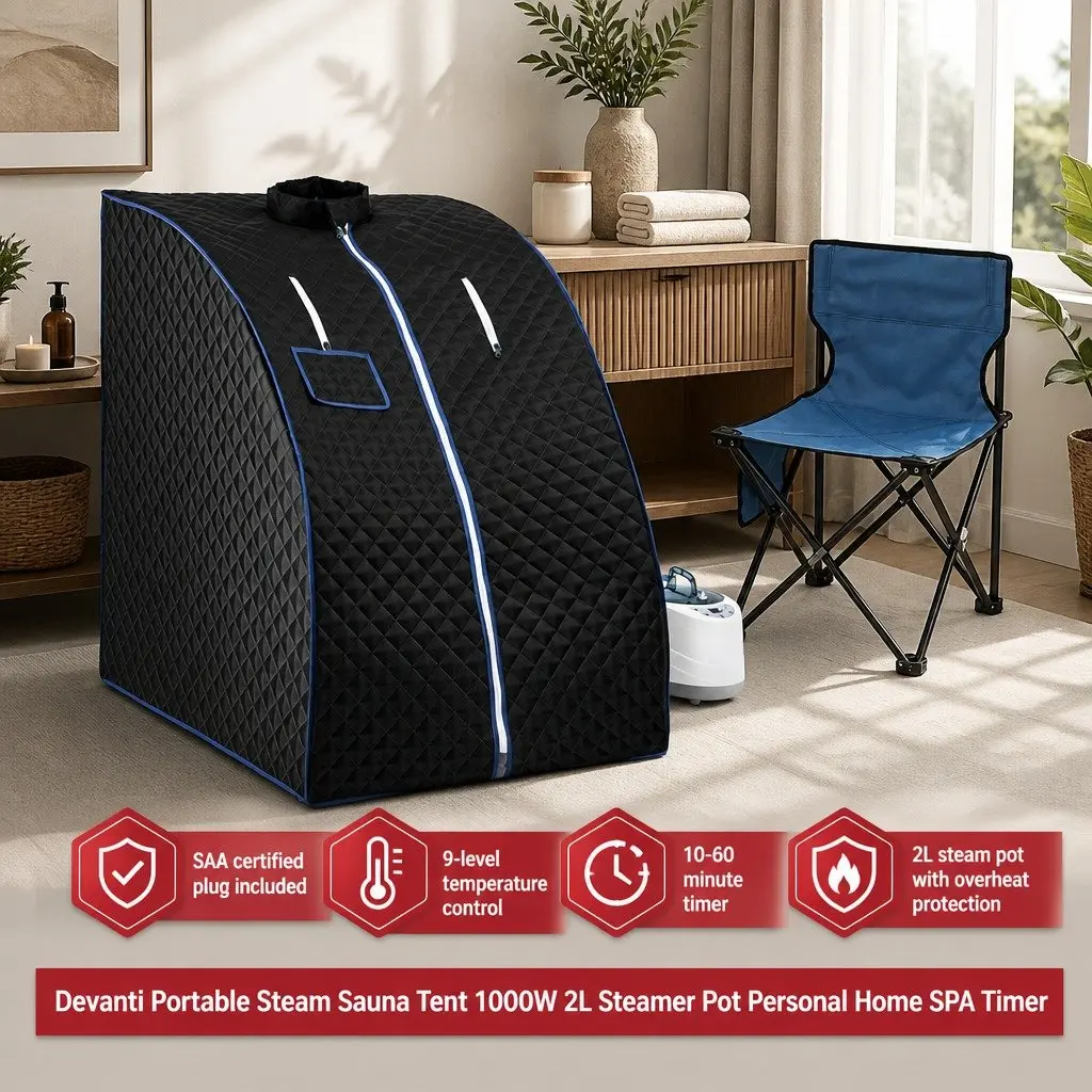 Portable Steam Sauna Tent with 1000W Steamer