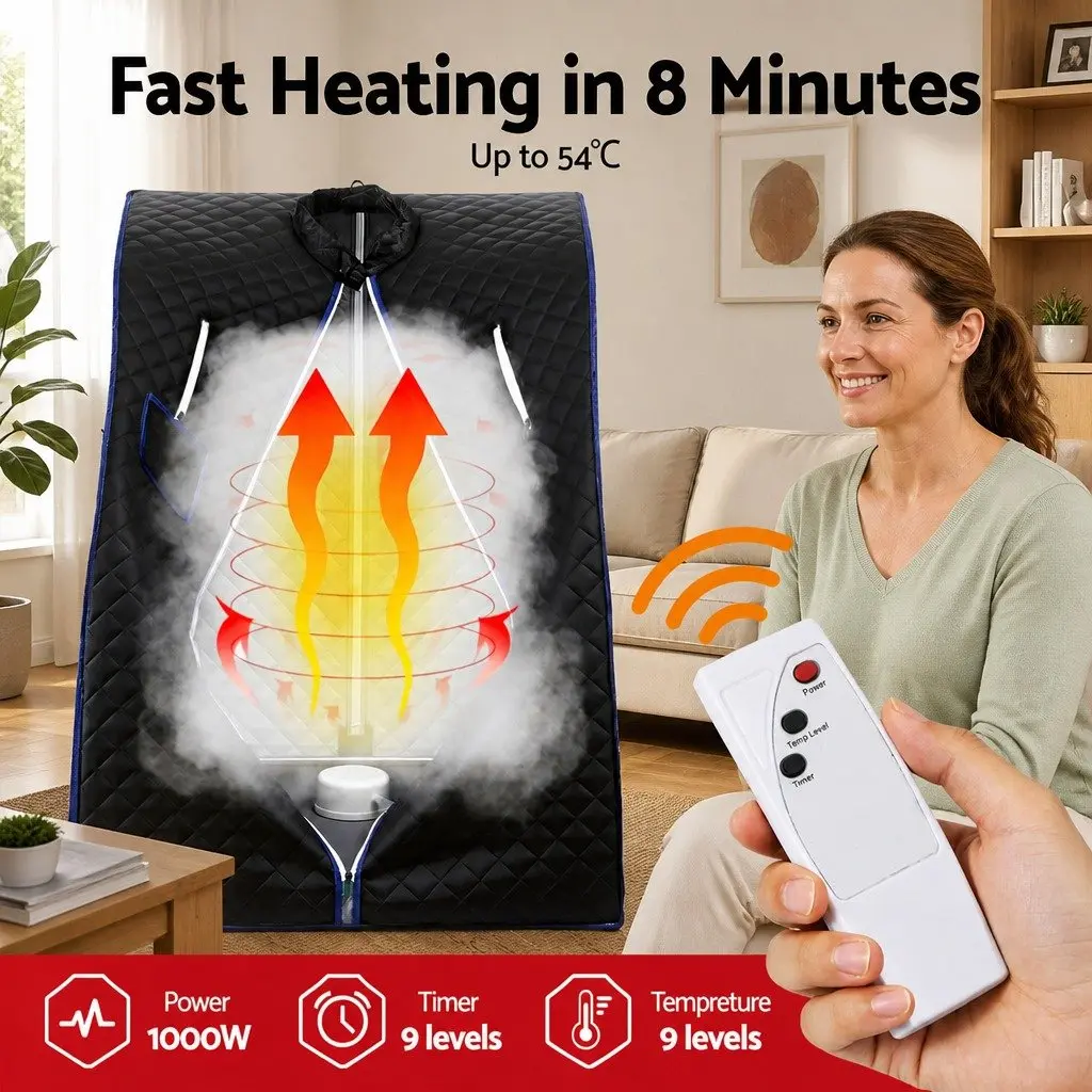 Portable Steam Sauna Tent with 1000W Steamer