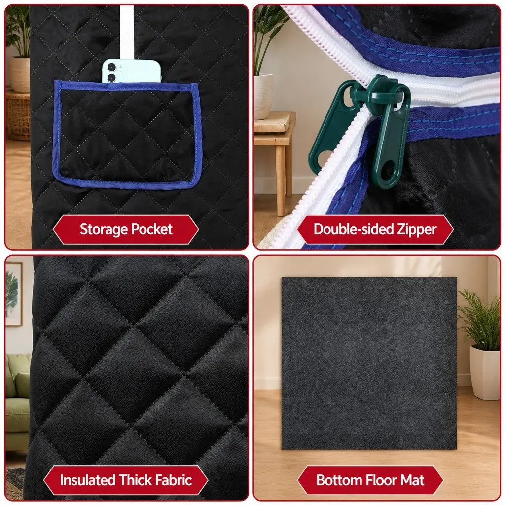 Portable Steam Sauna Tent with 1000W Steamer