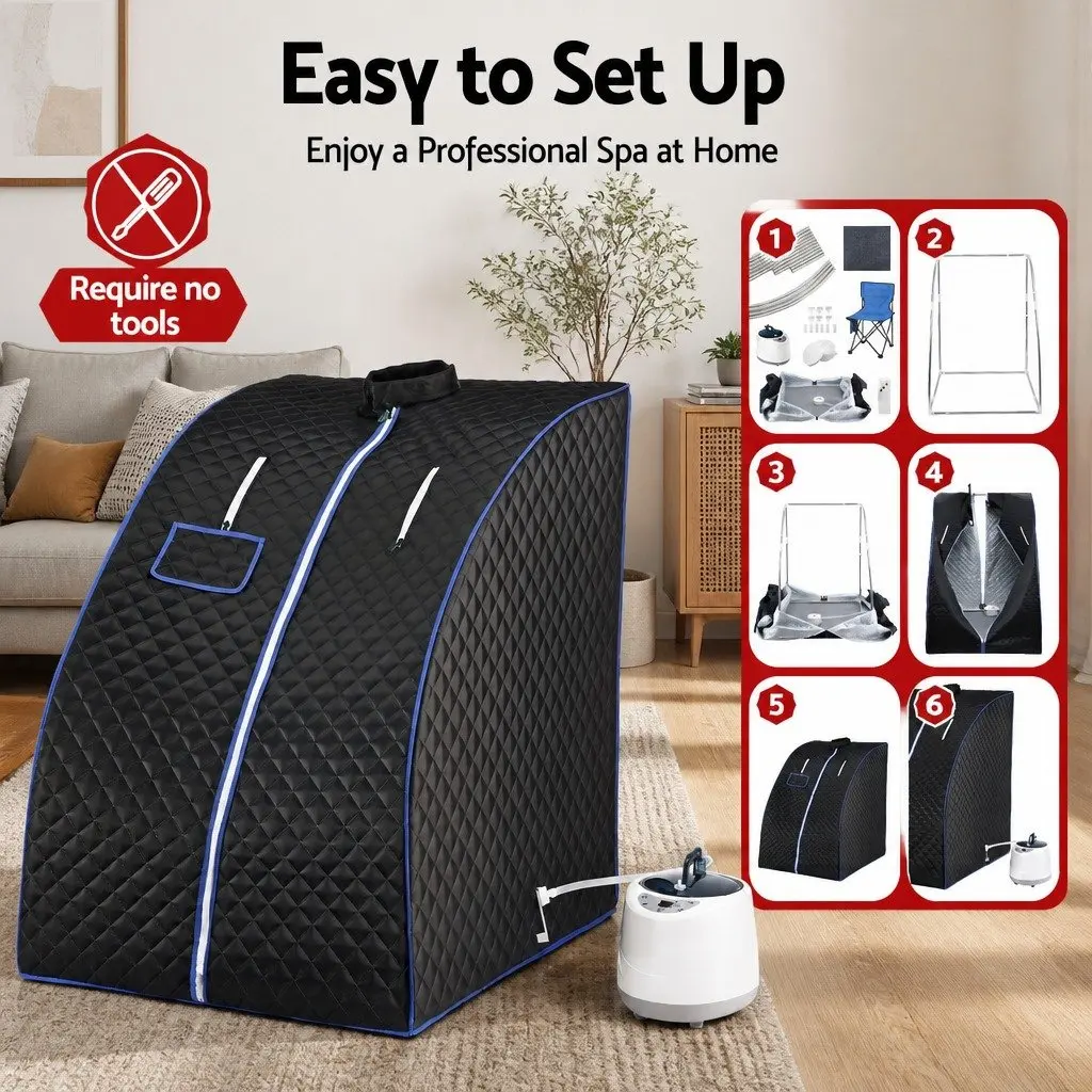 Portable Steam Sauna Tent with 1000W Steamer