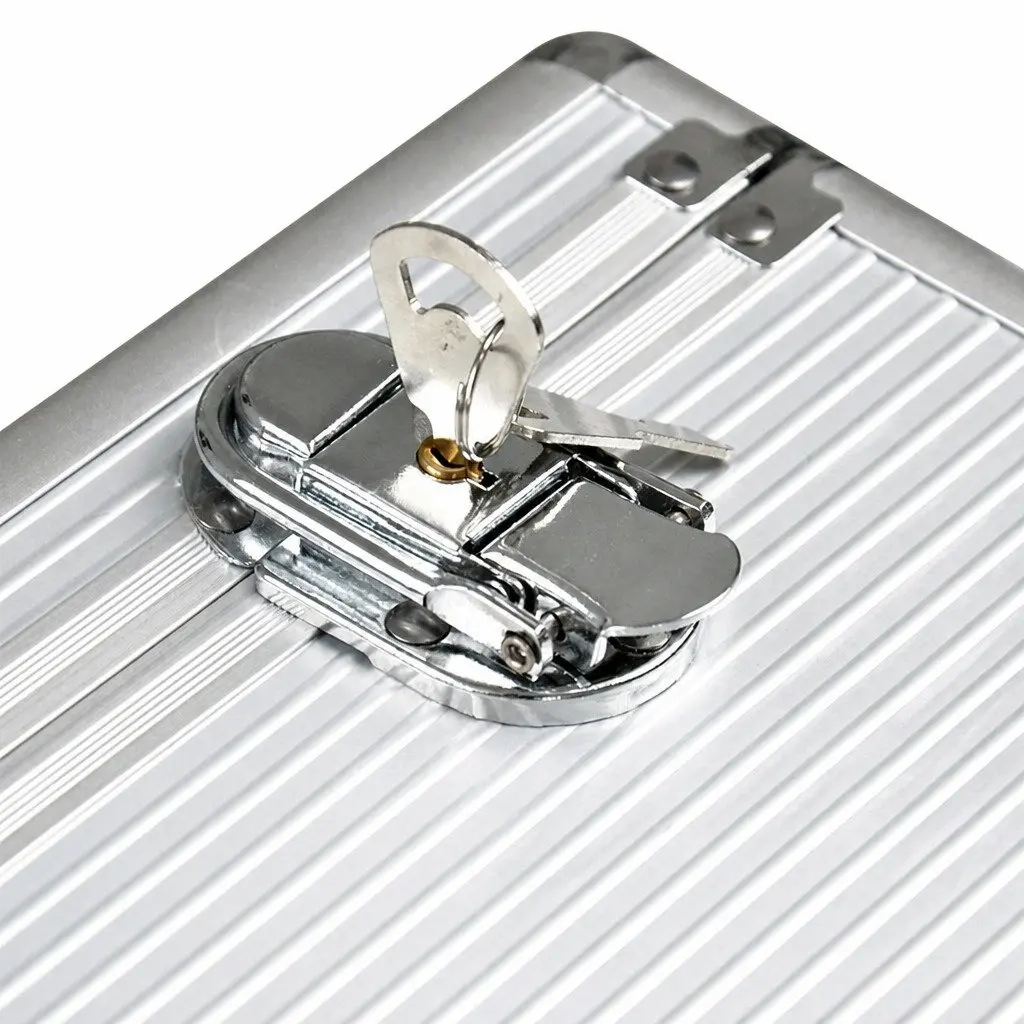CD DVD Storage Case Aluminium 500 Disc Size 44.5cm x 31cm x 18.5cm Colour Silver