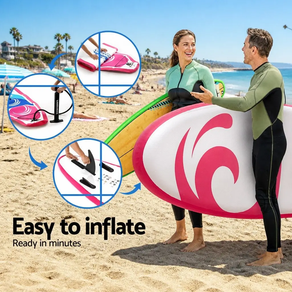 Stand Up Paddle Board Inflatable 11ft Drop-Stitch Core Pink