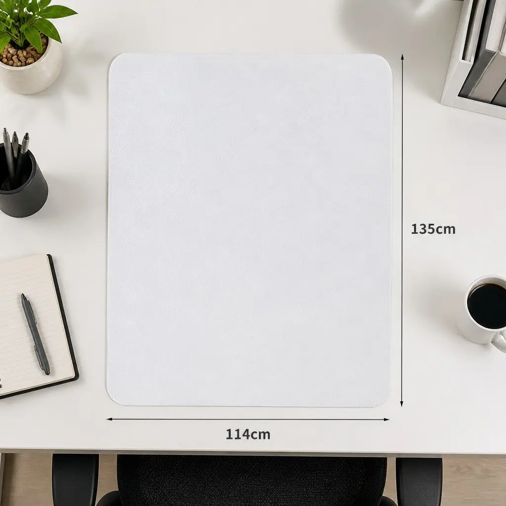 Chair Mat PVC 135cm x 114cm Clear Floor Protection Anti-Scratch