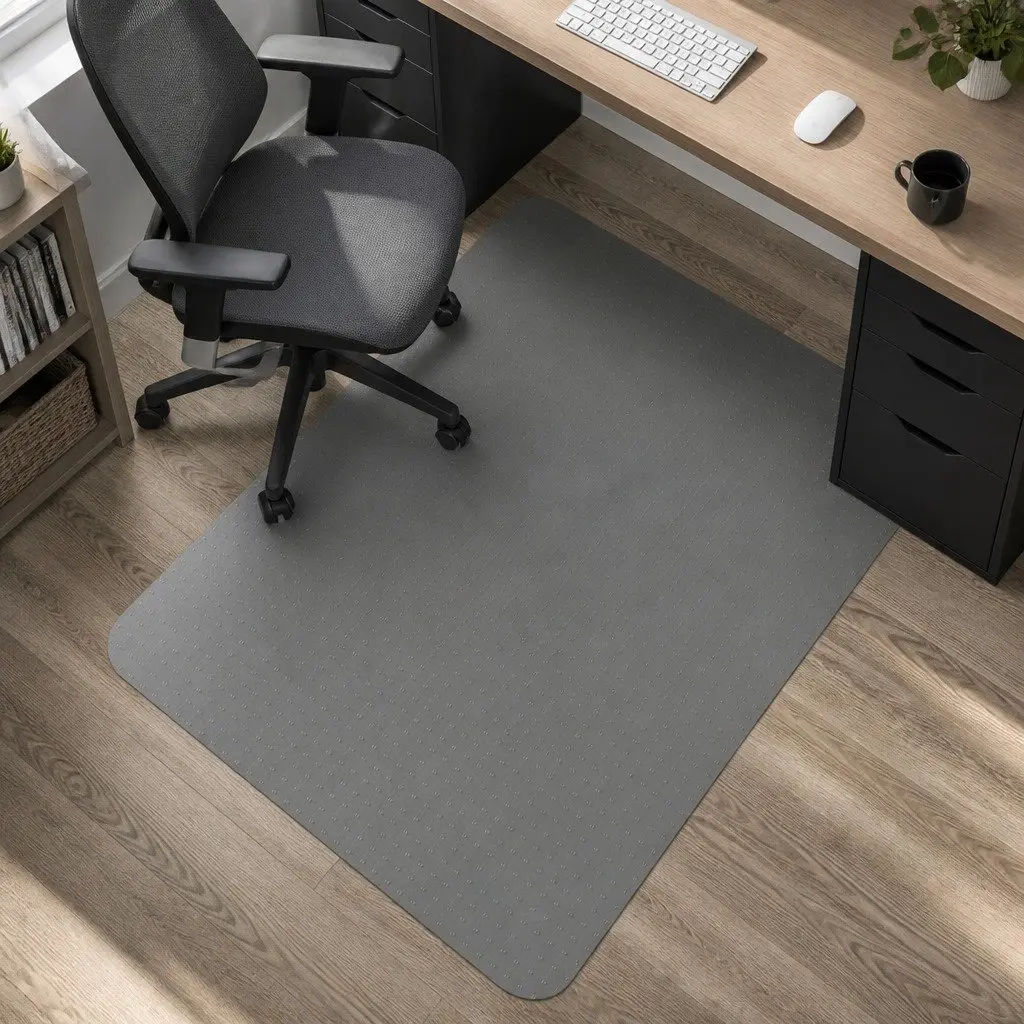 Black PVC Chair Mat with Gripper Backing