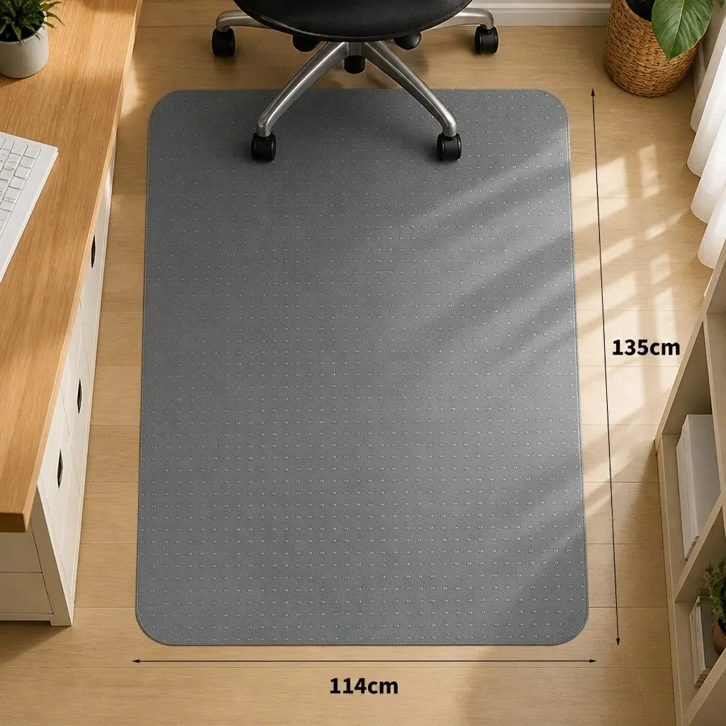 Black PVC Chair Mat with Gripper Backing