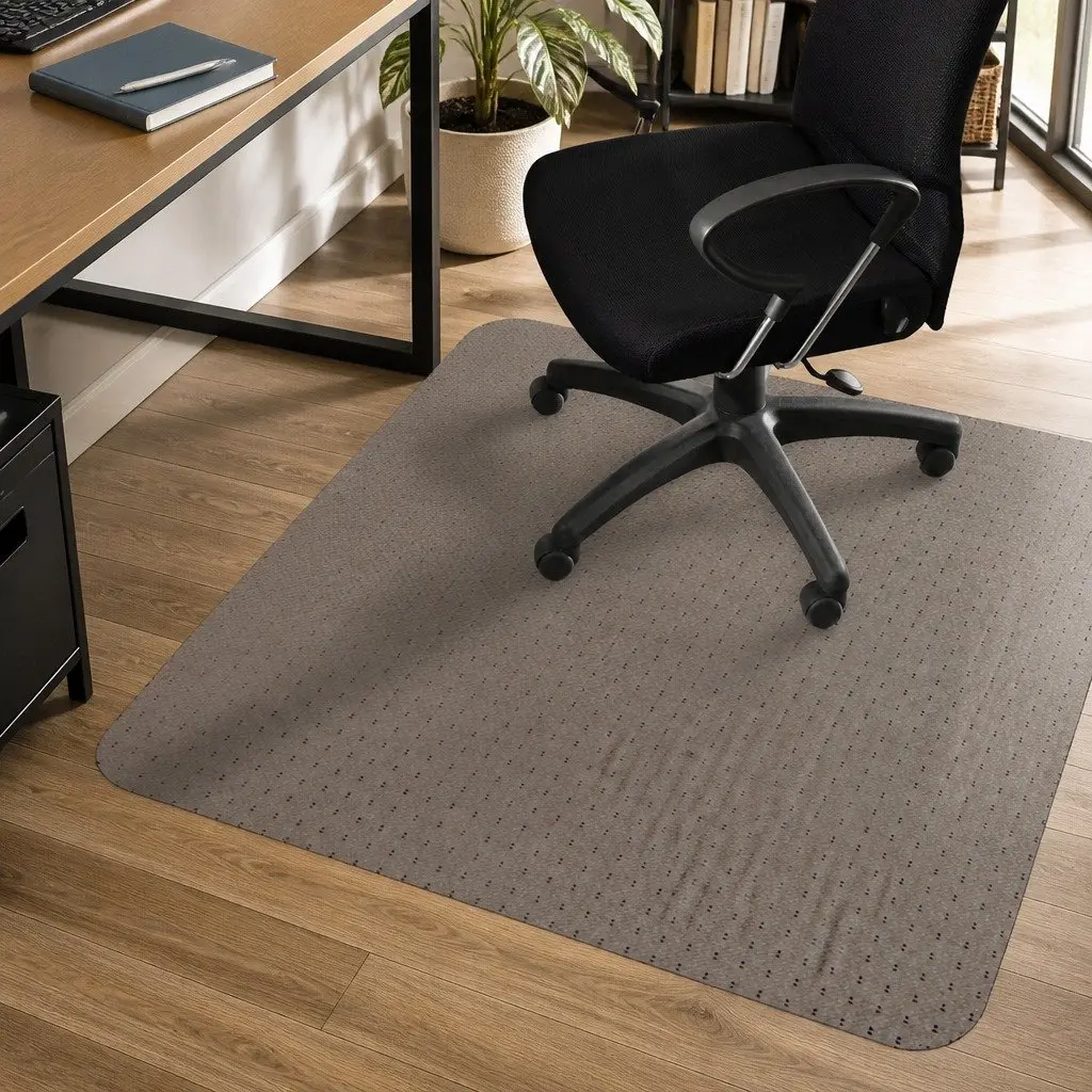 Black PVC Chair Mat with Gripper Backing