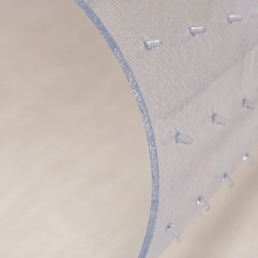 Chair Mat PVC 135cm x 114cm Clear Gripper Back for Carpet Floor Protection Office Home Use