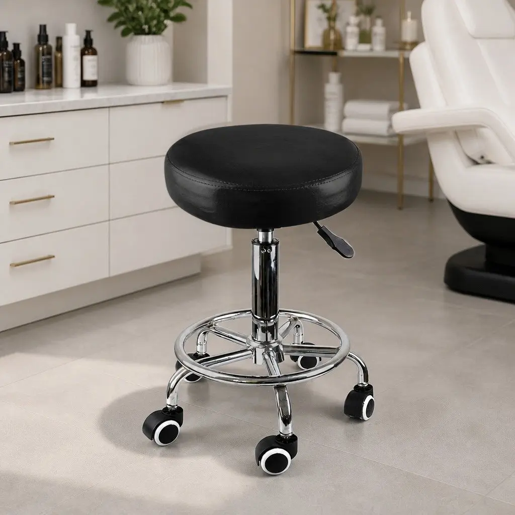 Swivel Bar Stools with Adjustable Height and Chrome Base