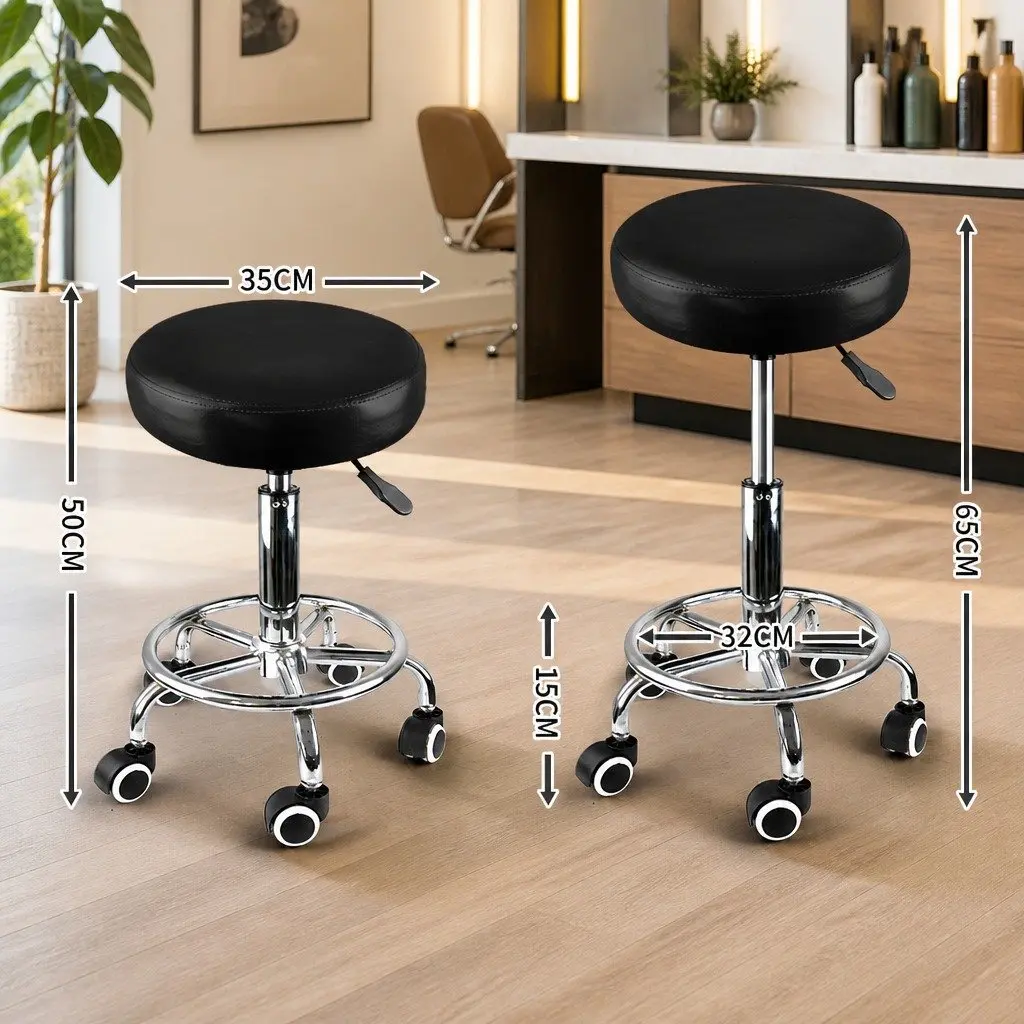 Swivel Bar Stools with Adjustable Height and Chrome Base