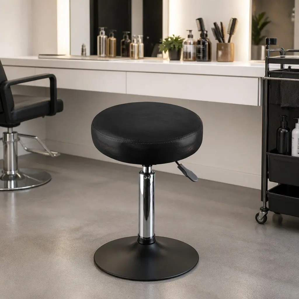Swivel Bar Stools with Adjustable Height and Chrome Base