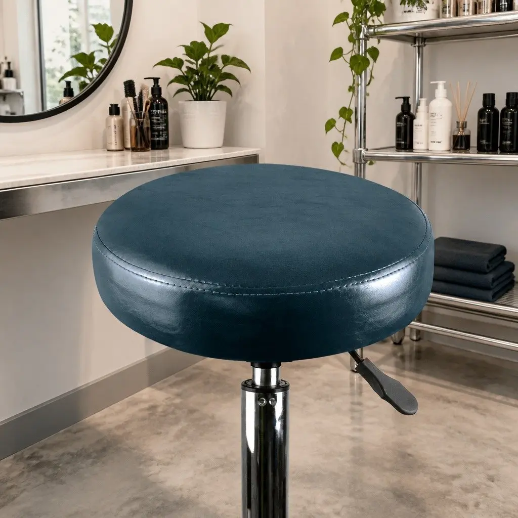 Swivel Bar Stools PU Leather Height Adjustable Teal 4 Piece