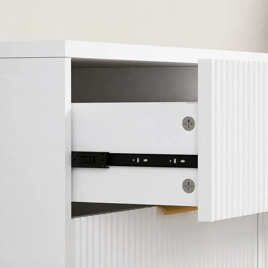 160cm TV Entertainment Unit Cabinet with Storage Doors Sideboard Living Room