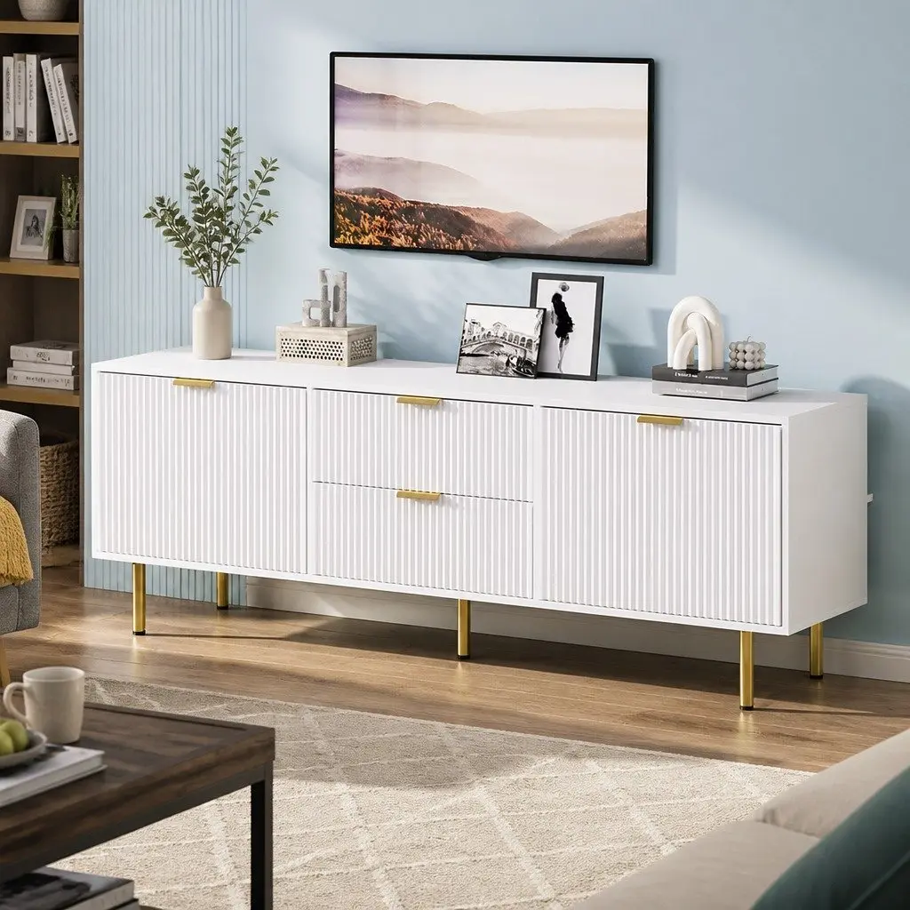 160cm TV Entertainment Unit Cabinet with Storage Doors Sideboard Living Room