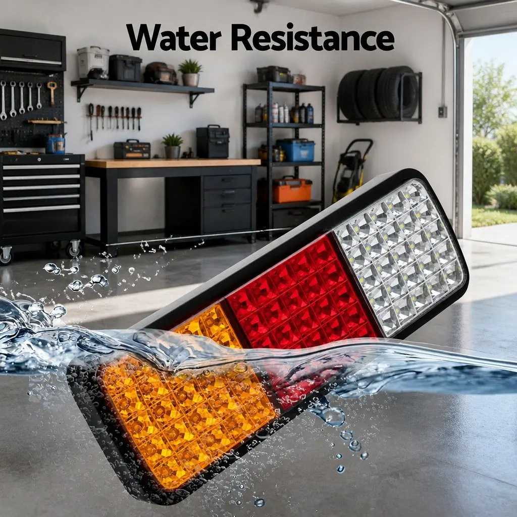 LED Tail Lights Pair with 75 Bright LEDs 12V