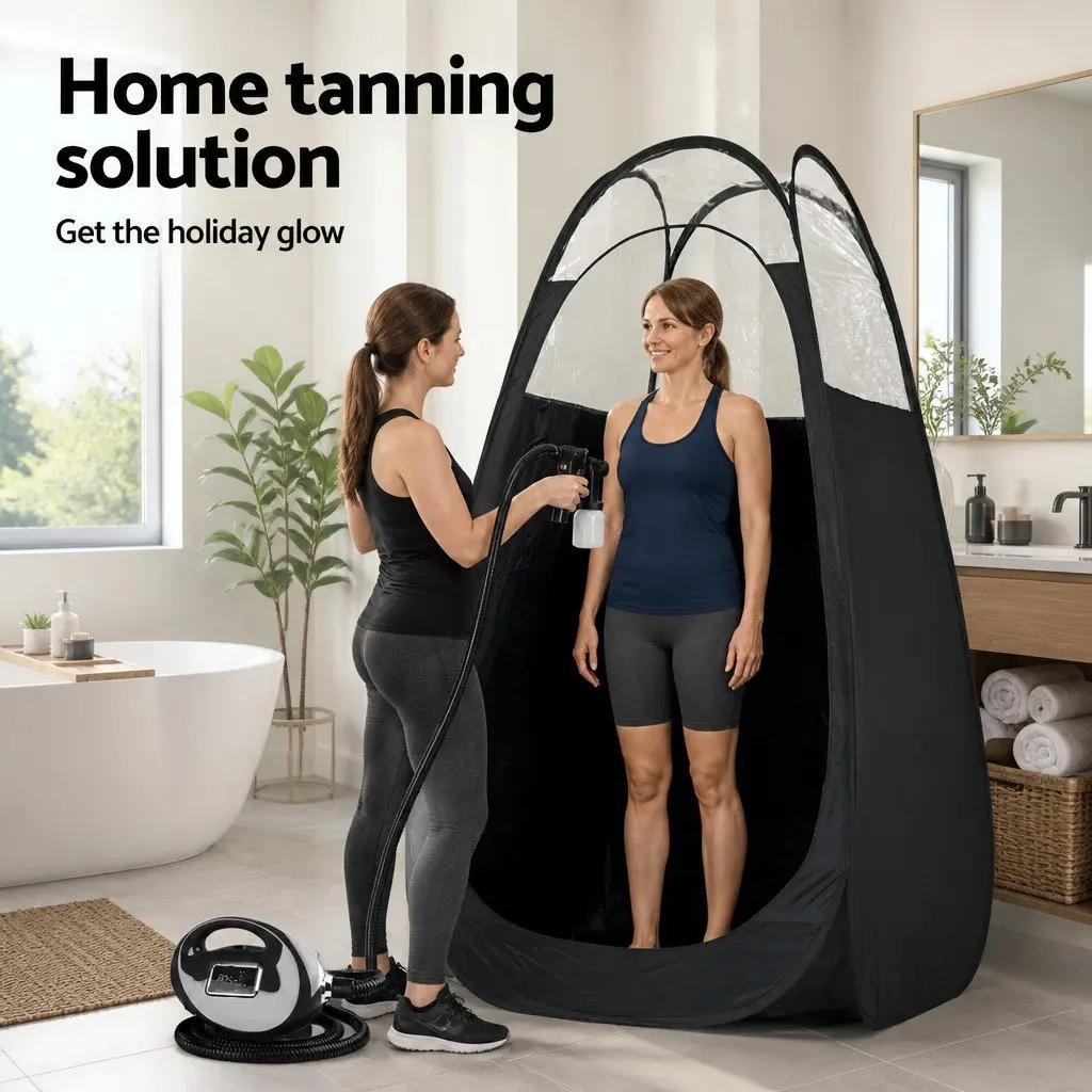 Spray Tan Machine 700W HVLP Black Home Tanning Equipment
