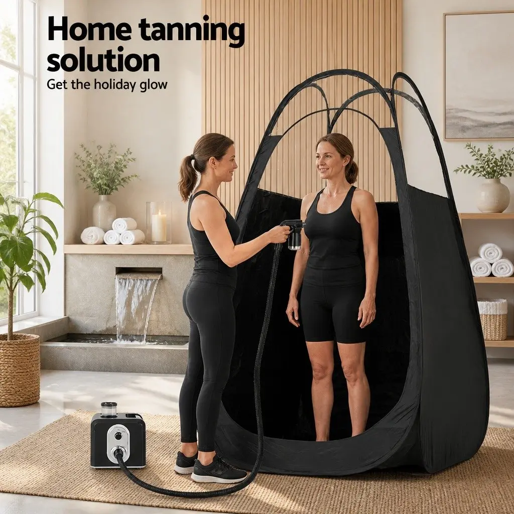 Professional Tanning Equipment Spray Tan Machine Gun 500W Black HVLP with Adjustable Patterns
