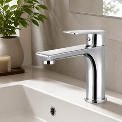 Premium Chrome Basin Mixer Tap for Bathroom Sink