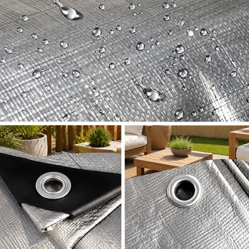Heavy Duty Poly Tarp High-density Polyethylene 3.6x6m Silver-Black