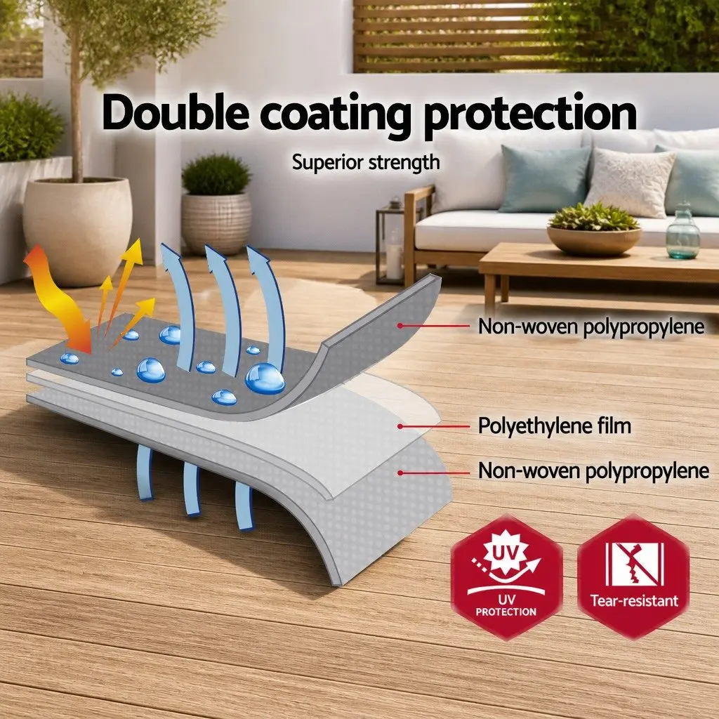 Poly Tarp Heavy Duty 6m x 7.3m High-Density Polyethylene Silver-Black