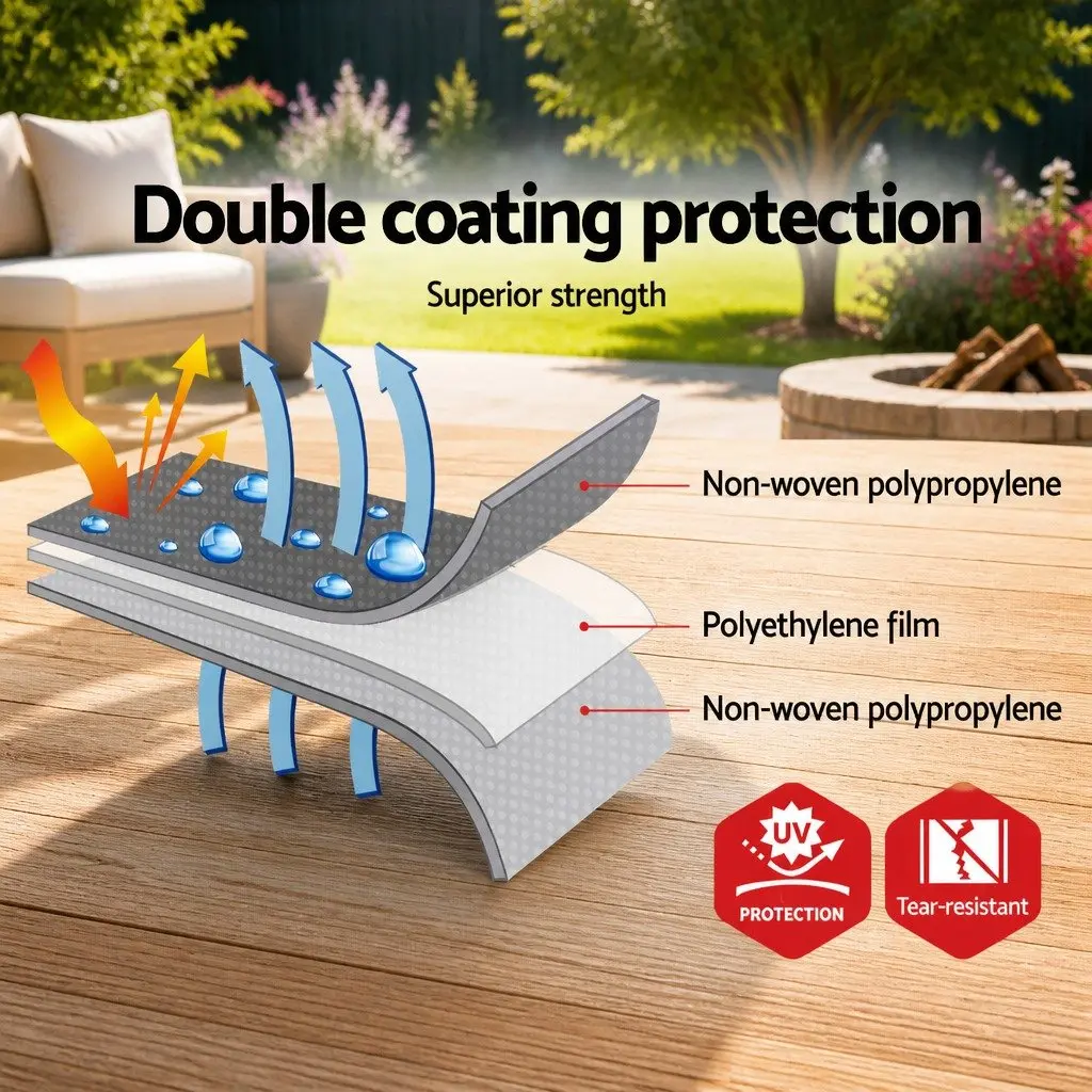 Poly Tarp High-Density Polyethylene 9x12m Silver-Black Heavy Duty Waterproof Camping Caravan Sun Shade Cover