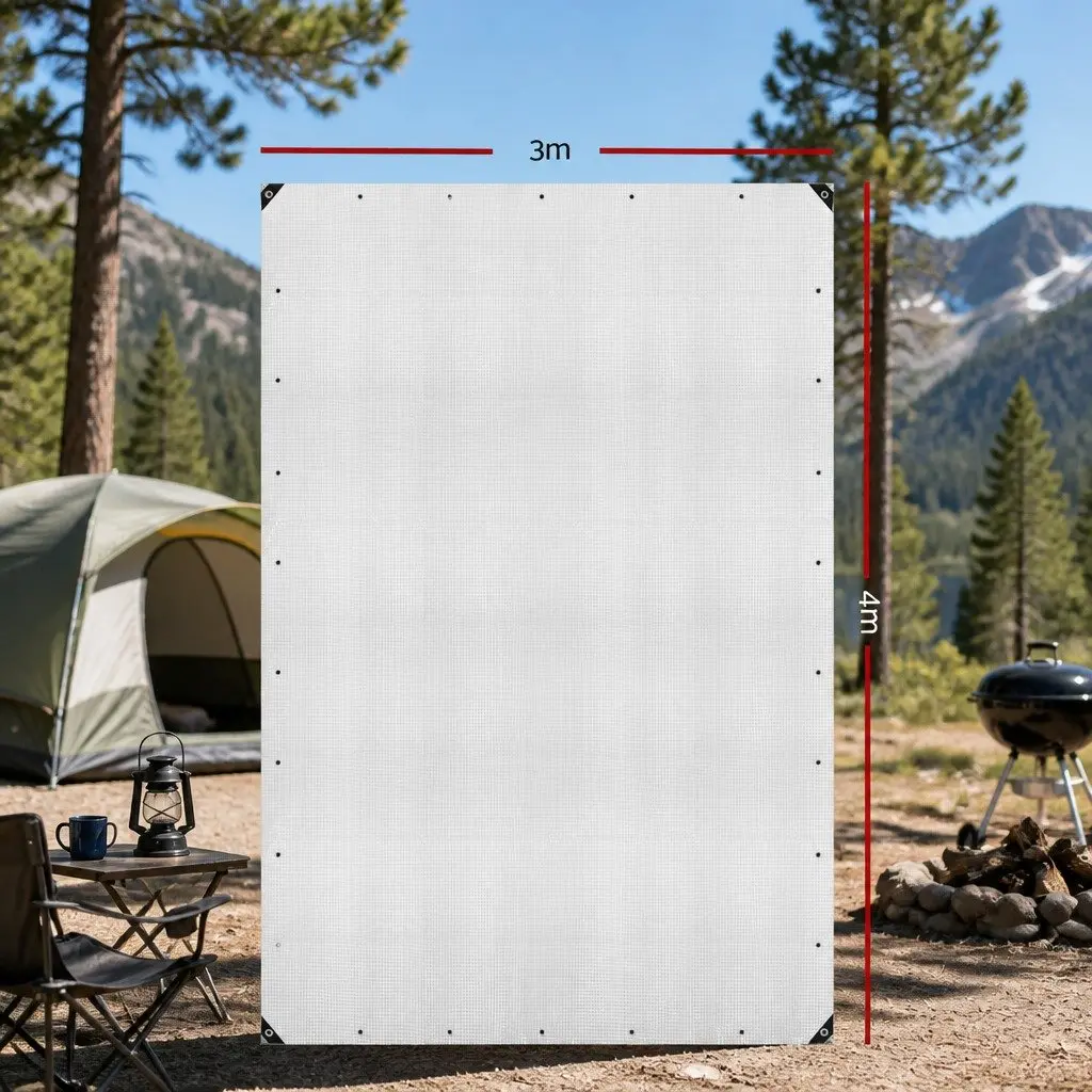 Heavy Duty Clear Waterproof Poly Tarp 3x4m