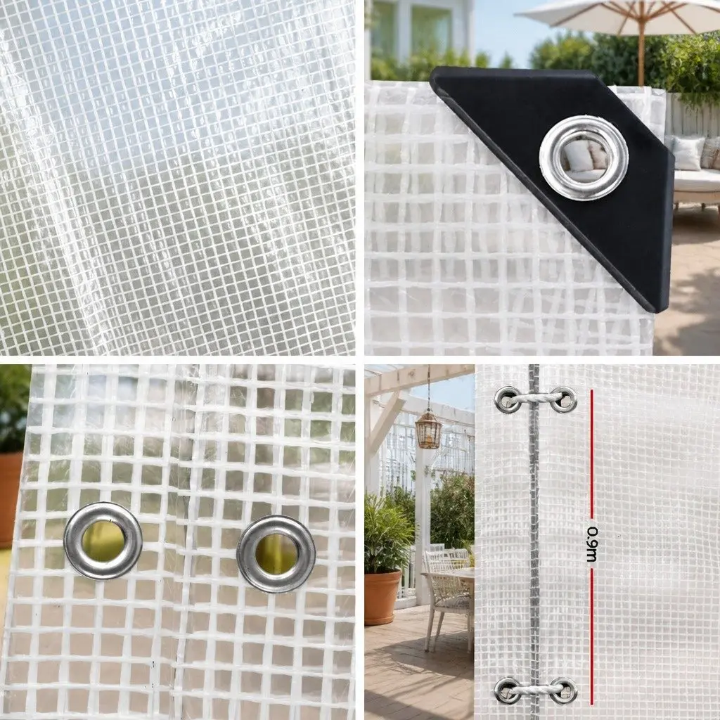 Heavy-Duty 4x6m Waterproof Clear Poly Tarp