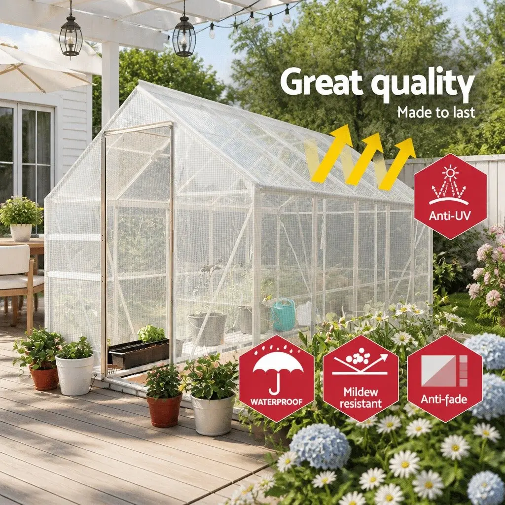 Heavy-Duty 4x6m Waterproof Clear Poly Tarp