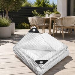 Heavy Duty Poly Tarp 5x6m Clear Waterproof Camping Cover UV Resistant Reinforced