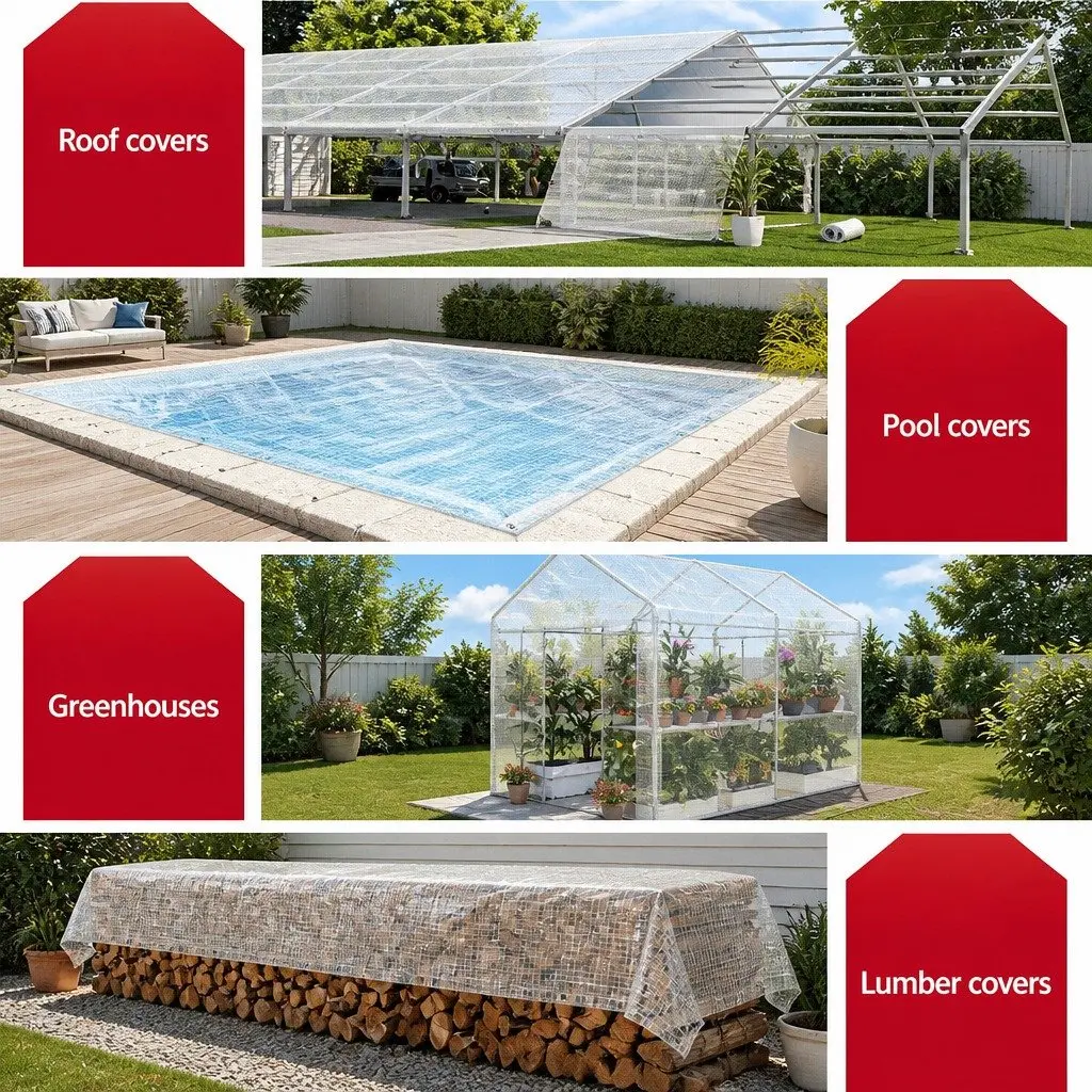 Poly Tarp PE 5x10m Heavy Duty Waterproof Cover UV Resistant