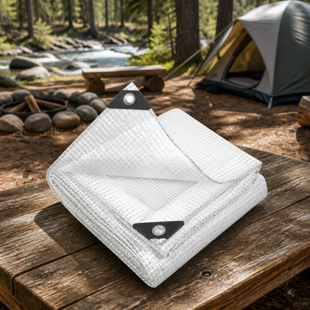 Heavy Duty Poly Tarp PE 9x12m Clear Waterproof
