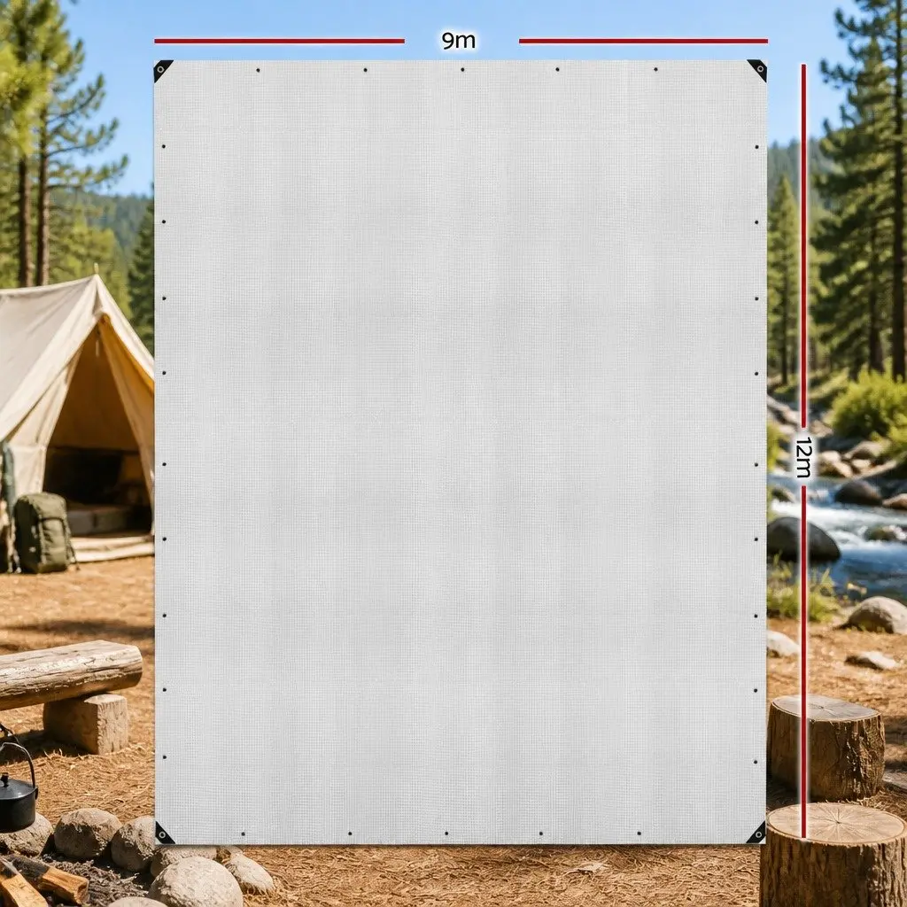 Heavy Duty Poly Tarp PE 9x12m Clear Waterproof