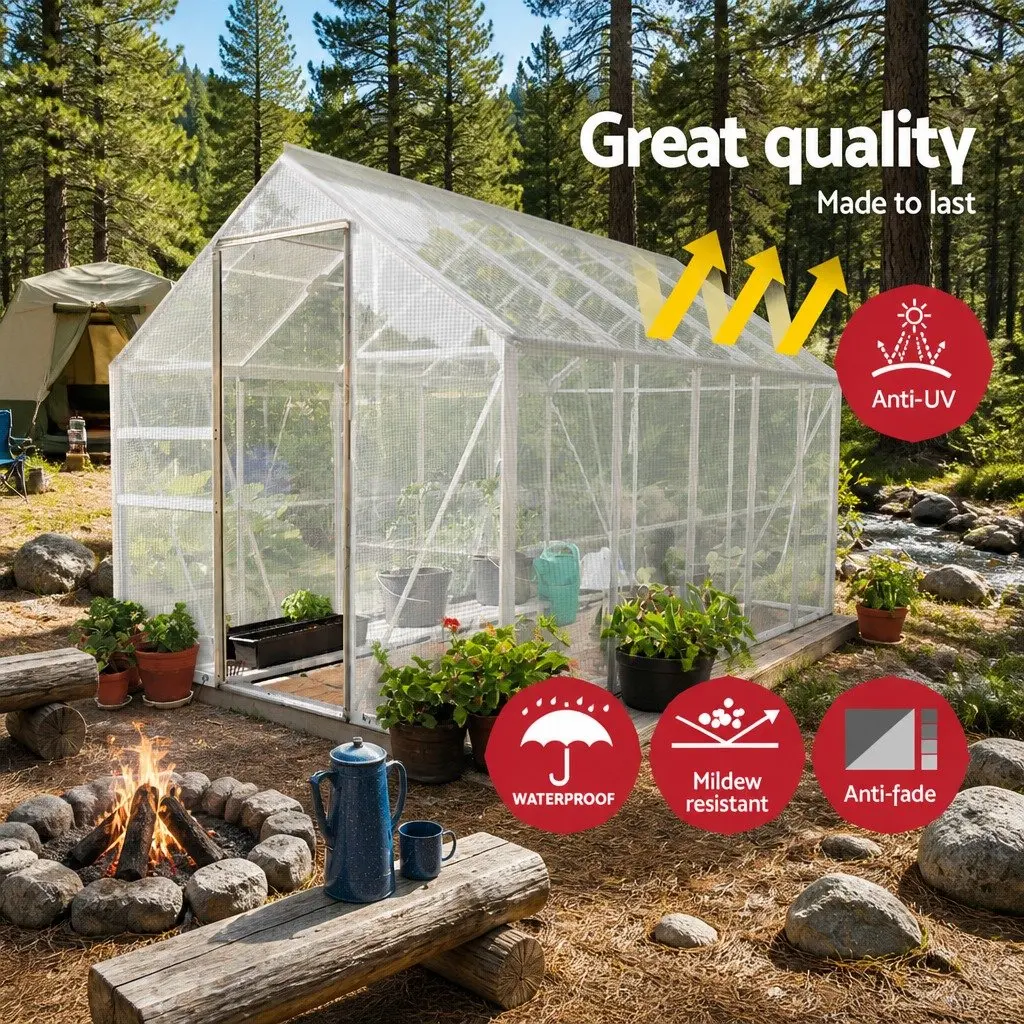 Heavy Duty Poly Tarp PE 9x12m Clear Waterproof
