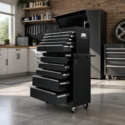 Durable 14 Drawer Tool Box Cabinet with Mobile Trolley