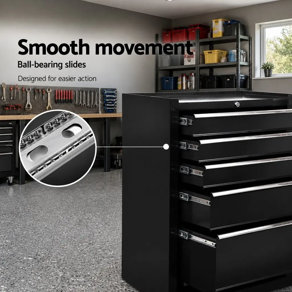 5 Drawer Tool Box Trolley with Lockable Castors