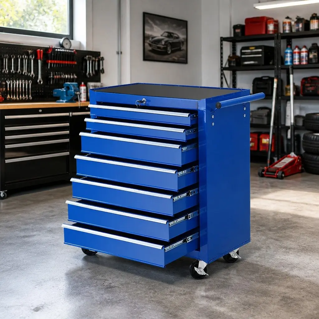 7 Drawer Tool Box Cabinet with Smooth Operation